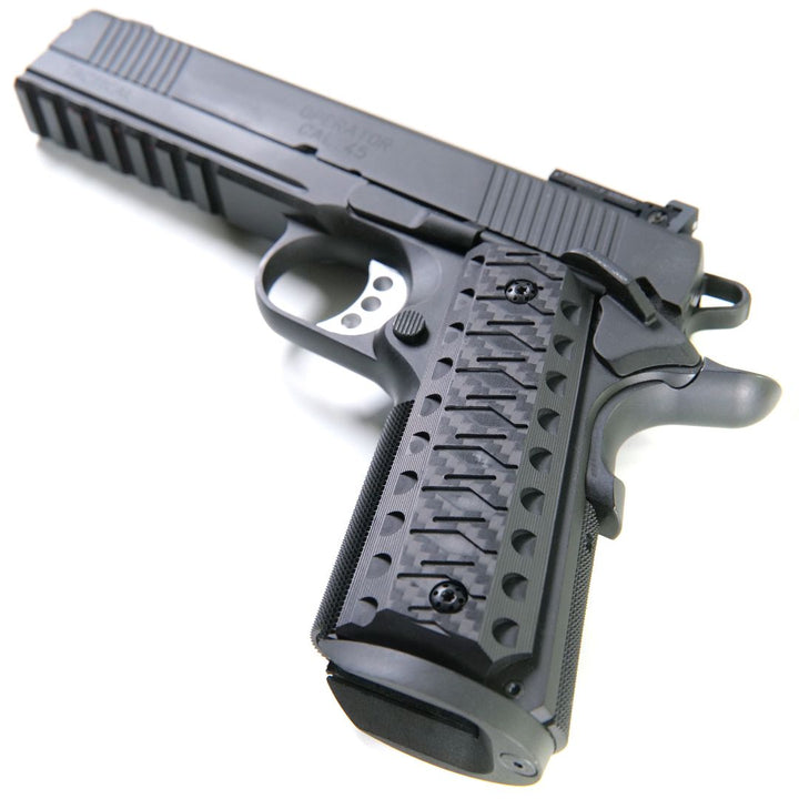 Ktactical KATANA Style Carbon Fiber Laminated G10 Pistol Grip Plate for 1911