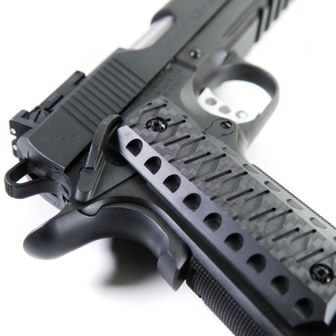 Ktactical KATANA Style Carbon Fiber Laminated G10 Pistol Grip Plate for 1911