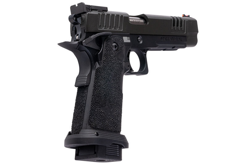 EMG 6mm Pro Shop Staccato XL GBB Airsoft Pistol w/ Hand-Made Stippling Grip - BK (by Army Armament)