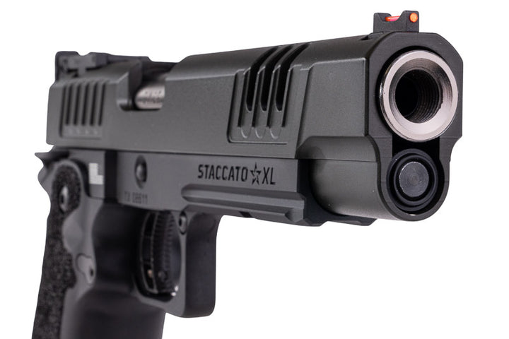 EMG 6mm Pro Shop Staccato XL GBB Airsoft Pistol w/ Hand-Made Stippling Grip - BK (by Army Armament)