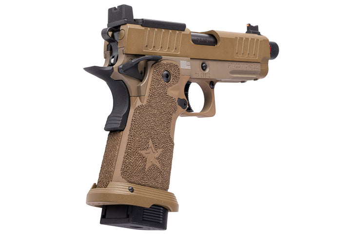 EMG 6mm Pro Shop Staccato C2 2011 SOC GBB Pistol w/ Hand-Made Stippling Grip - FDE (by Army Armament)