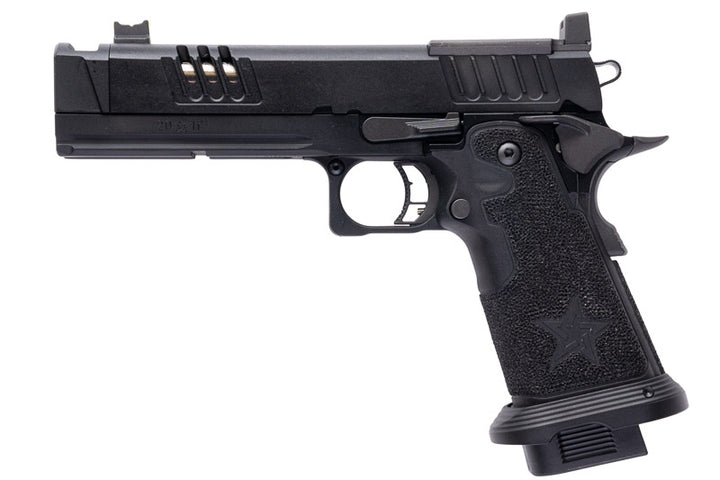 EMG 6mm Pro Shop Staccato XC GBB Airsoft Pistol w/ Hand-Made Stippling Grip - BK (by Army Armament)