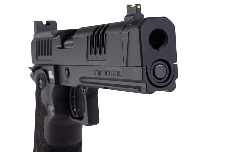 EMG 6mm Pro Shop Staccato XC GBB Airsoft Pistol w/ Hand-Made Stippling Grip - BK (by Army Armament)