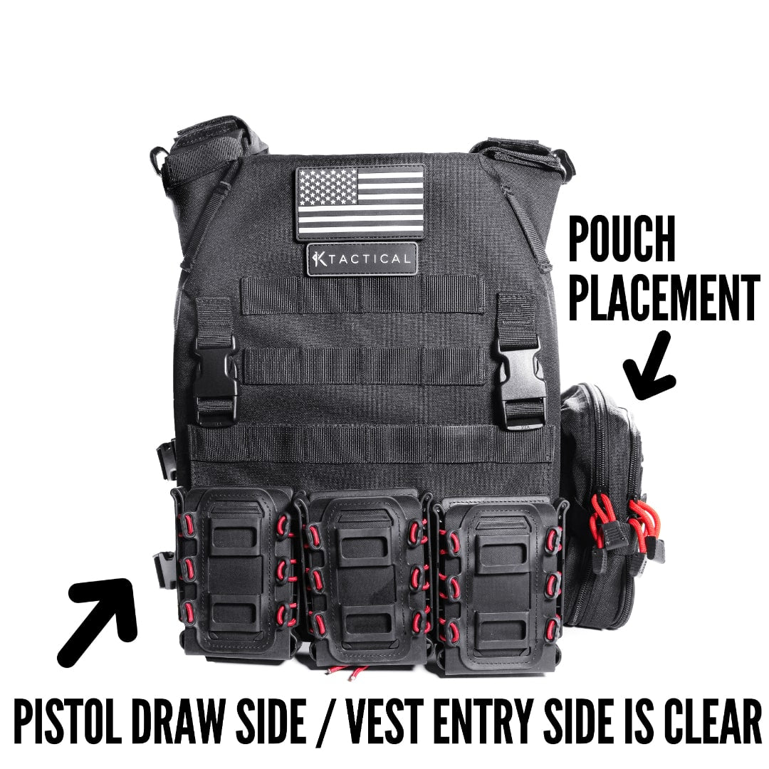 Ktactical Molle Padded Breathable Mesh Plate Carrier Loadout Kit