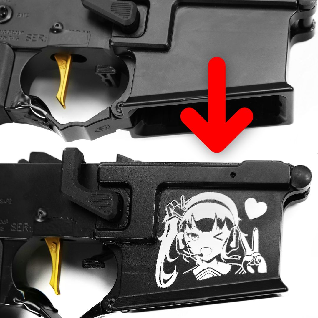 KTactical AR15 Anime Waifu Waterproof Durable Decal Vinyl Sticker