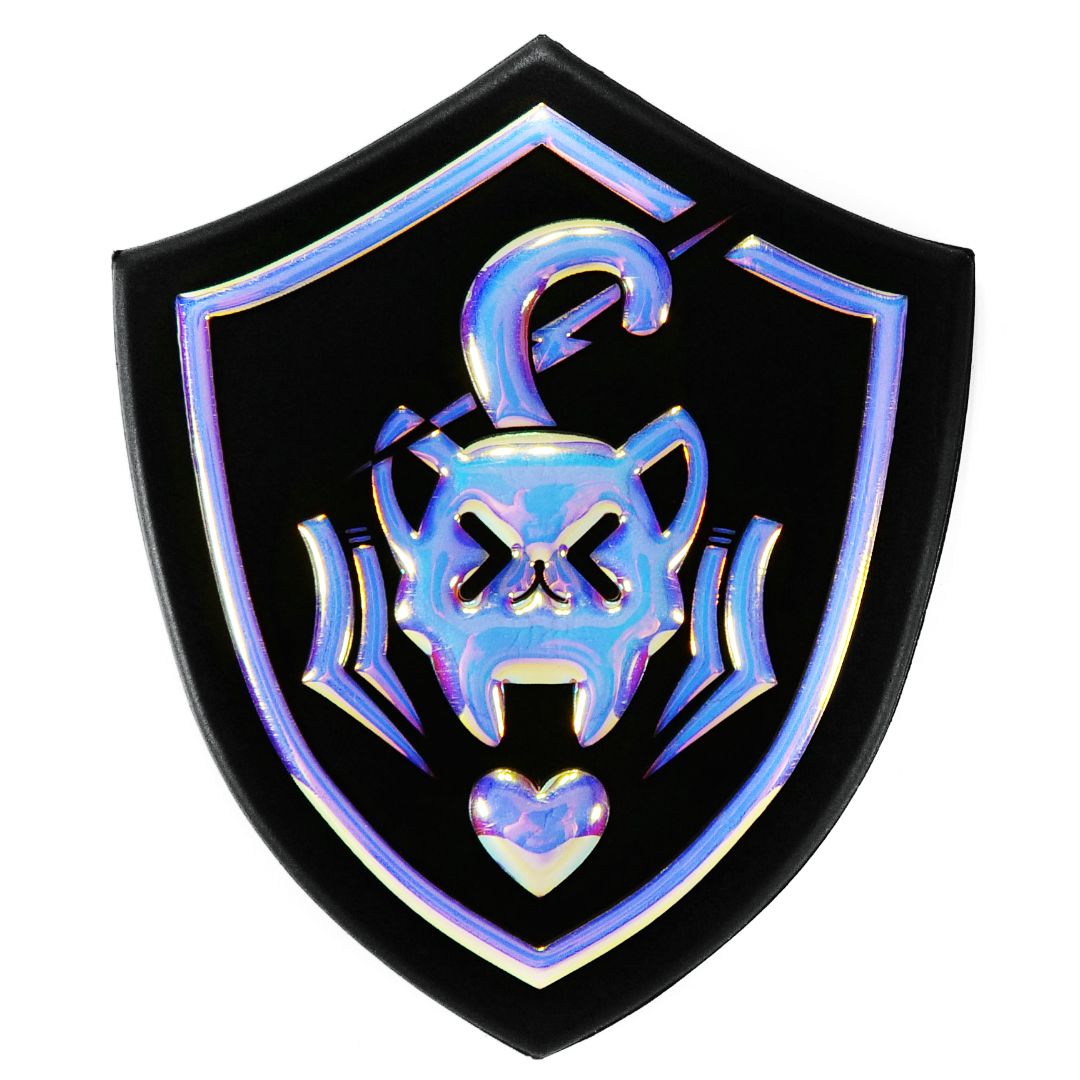 KTactical Elite Squad Emblem Neko Assault Holographic Tactical Anime Cat Girl Kawaii Hook and Loop PVC Patch