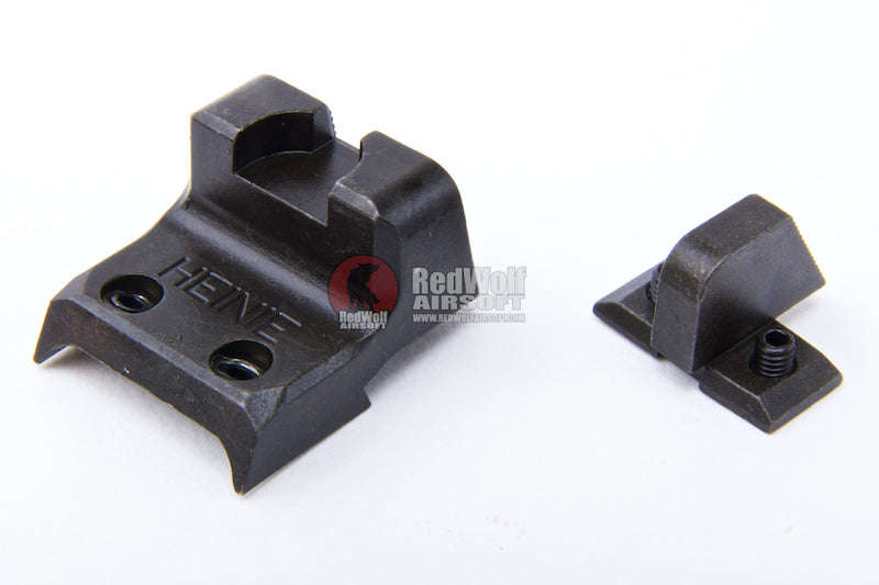 Crusader VFC VP9 GBB Airsoft High Front & Rear Sight Set - Steel