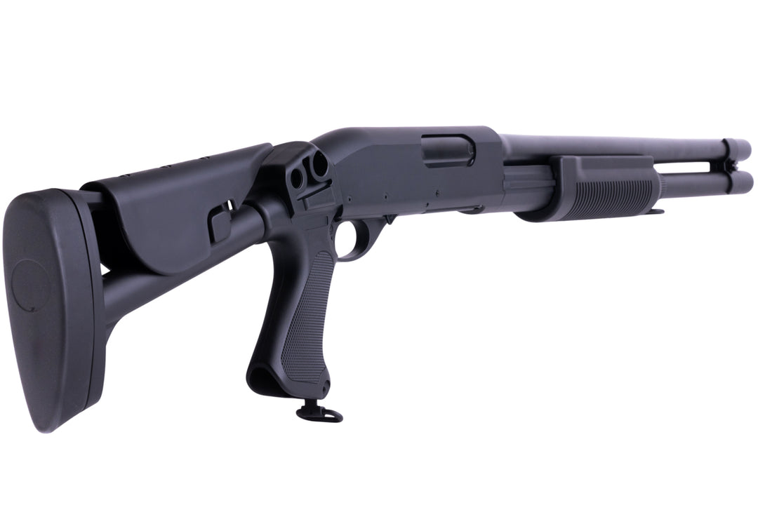 CYMA M870 3-Round Brust Multi-Shot Shell Loading Airsoft Shotgun (Retractable Stock)(CM353L)