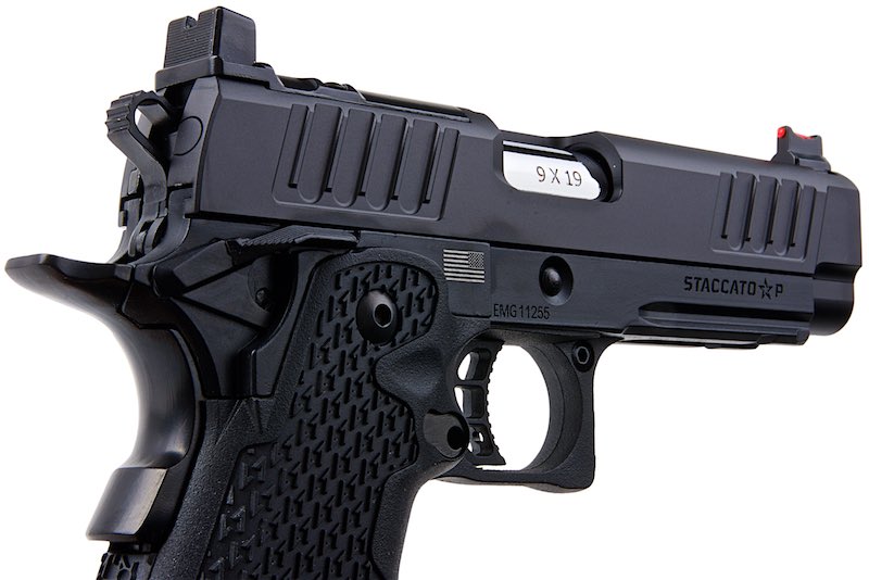 EMG Staccato Licensed P 2011 GBB Airsoft Pistol (Model: VIP Grip / CNC / Green Gas)