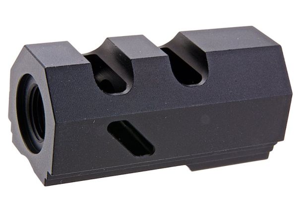 Revanchist Airsoft Dr. Black Style Compensator for Hicapa Series Airsoft GBB Pistol (14mm CCW)