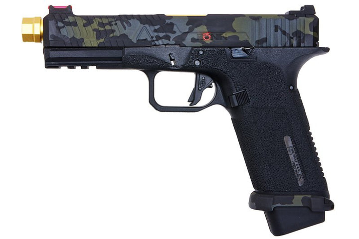 RWC Agency Arms EXA Green Gas Airsoft Pistol (Ronin Agency Arms Gold Mid-Line Barrel Edition)