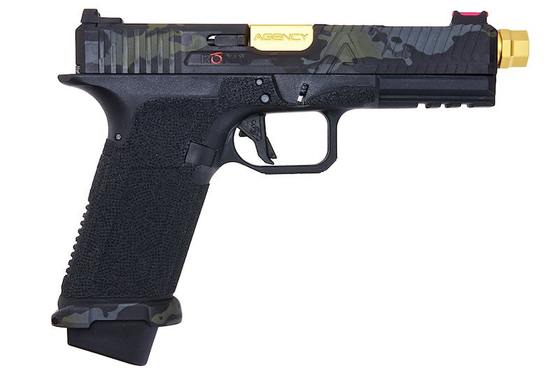 RWC Agency Arms EXA Green Gas Airsoft Pistol (Ronin Agency Arms Gold Mid-Line Barrel Edition)