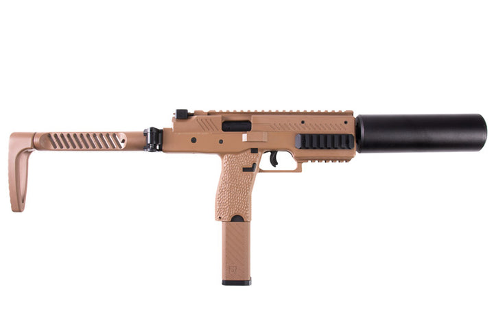 Vorsk VMP-1 GBB SMG with 2 Magazines & Suppressor - Tan