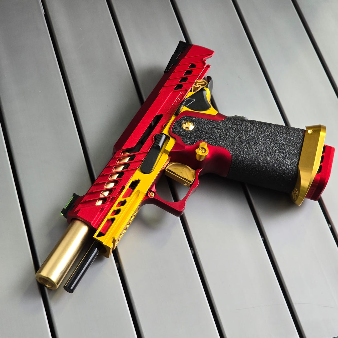 Bang Bang Custom Dr. Black Type 706 Style Hi-Capa 5.1 (TM Base) -Red & Gold