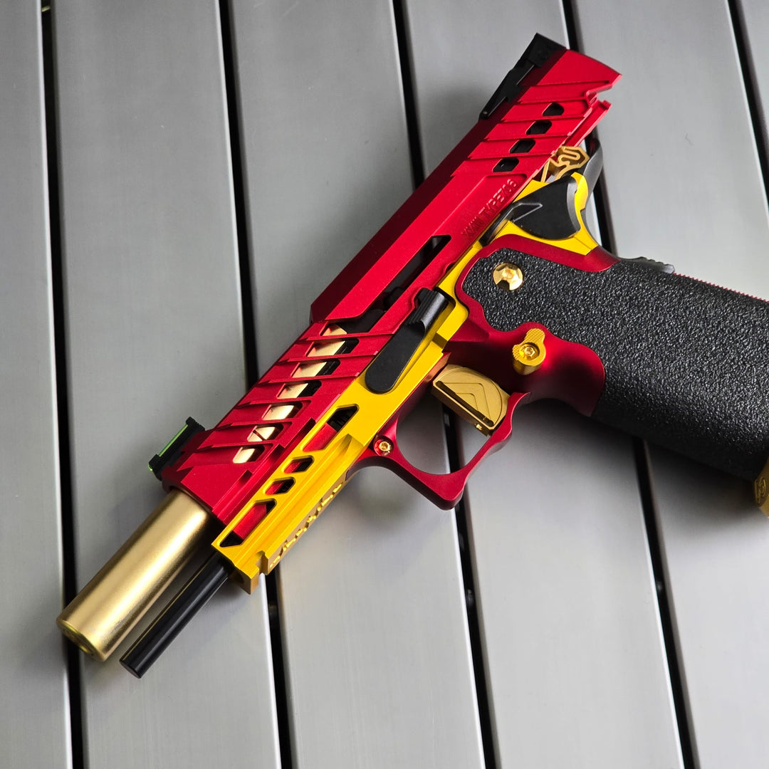 Bang Bang Custom Dr. Black Type 706 Style Hi-Capa 5.1 (TM Base) -Red & Gold