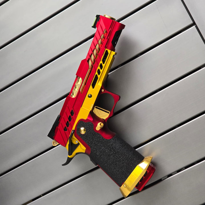 Bang Bang Custom Dr. Black Type 706 Style Hi-Capa 5.1 (TM Base) -Red & Gold