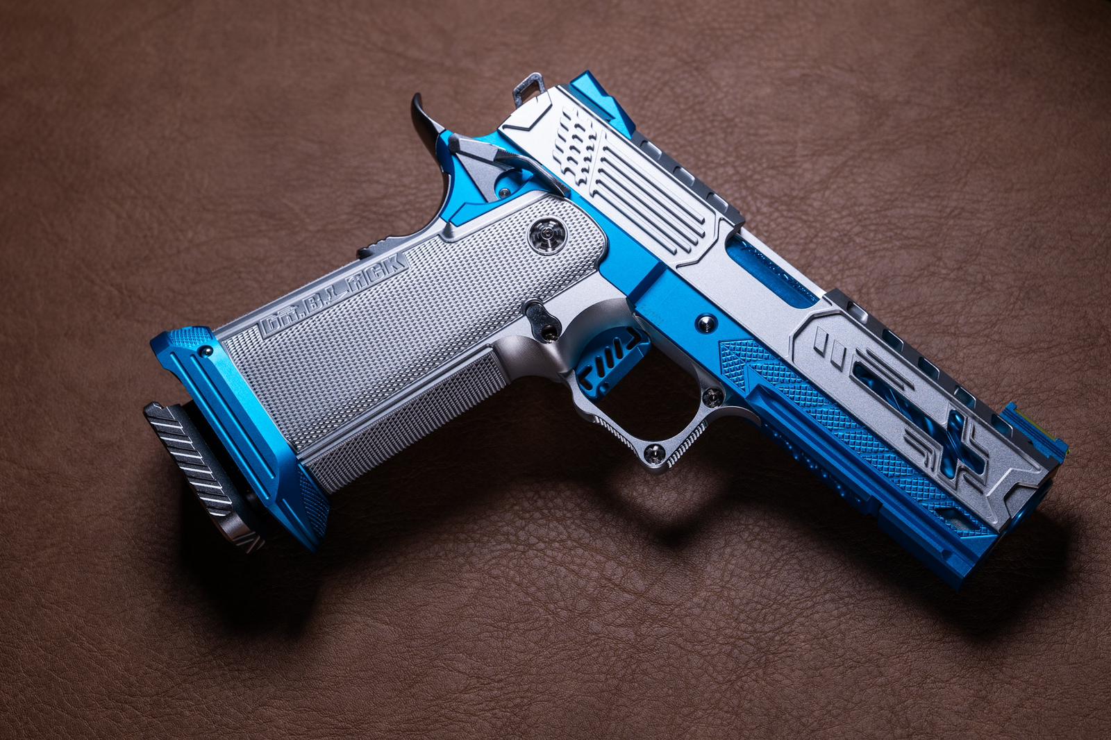 Bang Bang Custom Dr. Black Royal Aluminum Hi-Capa 4.3 GBBP (Sliver Aqua)