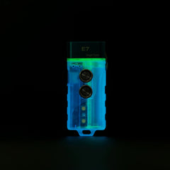 RovyVon Angel Eyes E7 GITD Blue Keychain Flashlight