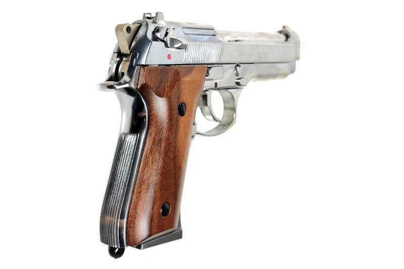 SRC SR92 M92 GBB Airsoft Pistol w/ Wood Grip (Silver)