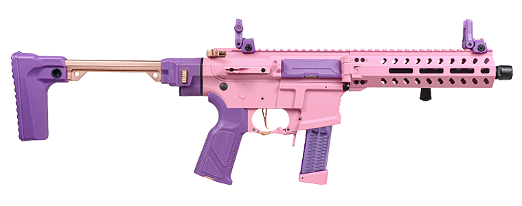 G&G FAR 9 Rapid Folding PCC Airsoft AEG Rifle - Pink