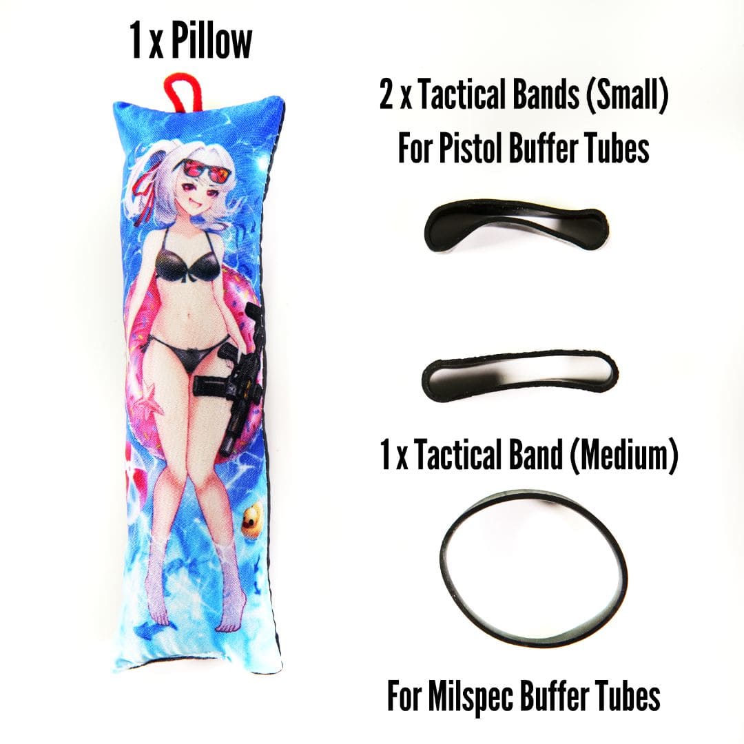 KTactical Anime Tactical Girl Kawaii Mini AR Buffer Pillow (Not a Stock or Brace, It’s a Pillow!)