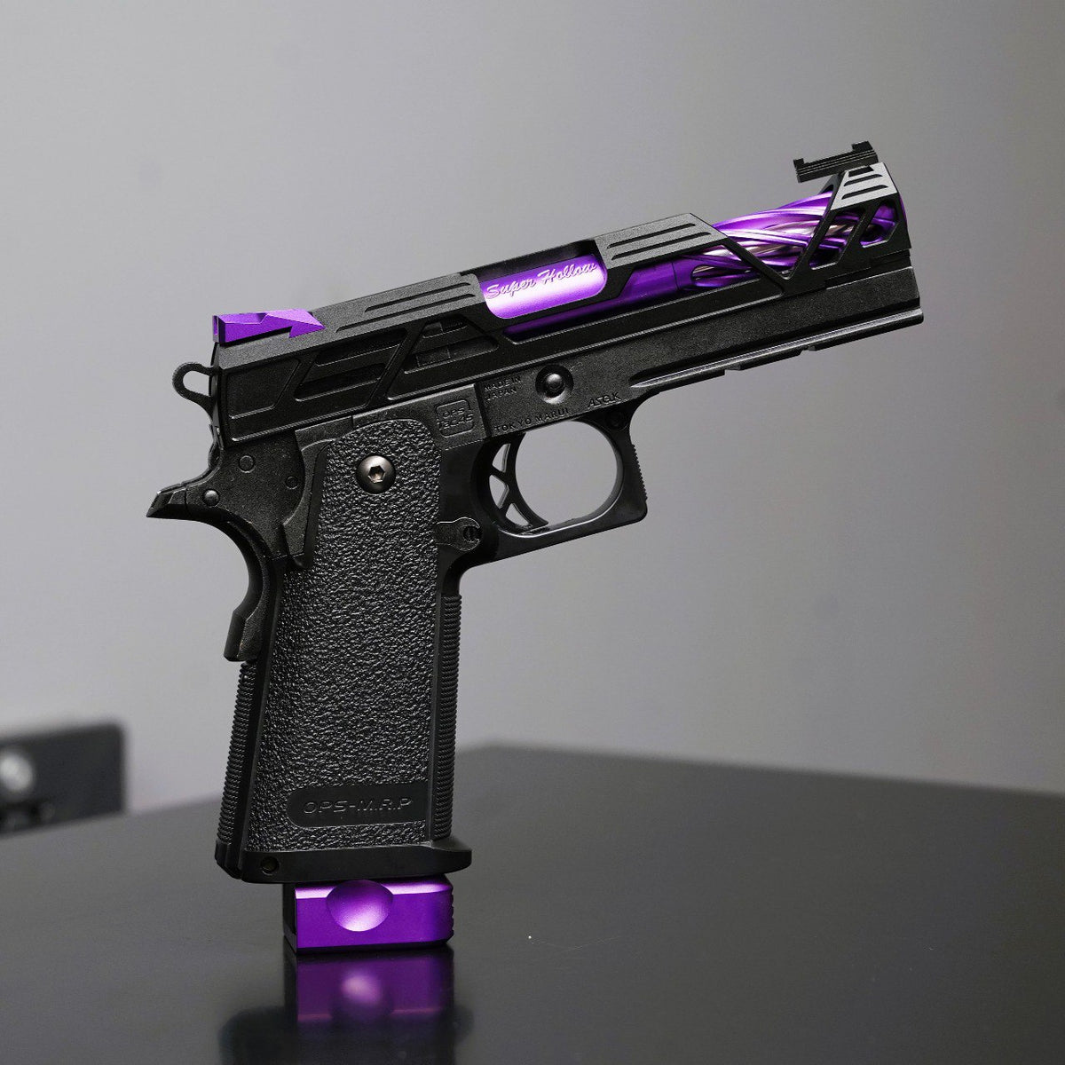 Bang Bang Custom TM 901S Aluminum Slide Hi-Capa 4.3 GBB Pistol -Black Purple