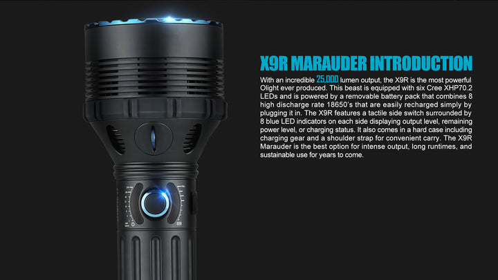 Olight X9R Marauder Brightest Flashlight