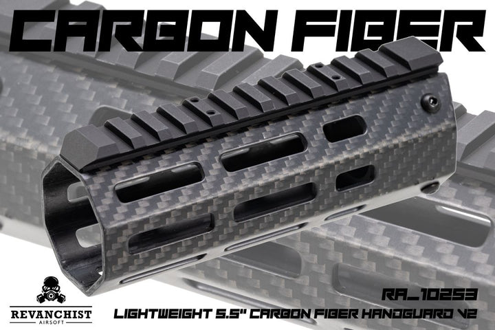 Revanchist Airsoft Lightweight Carbon Fiber Handguard for Marui M4 MWS