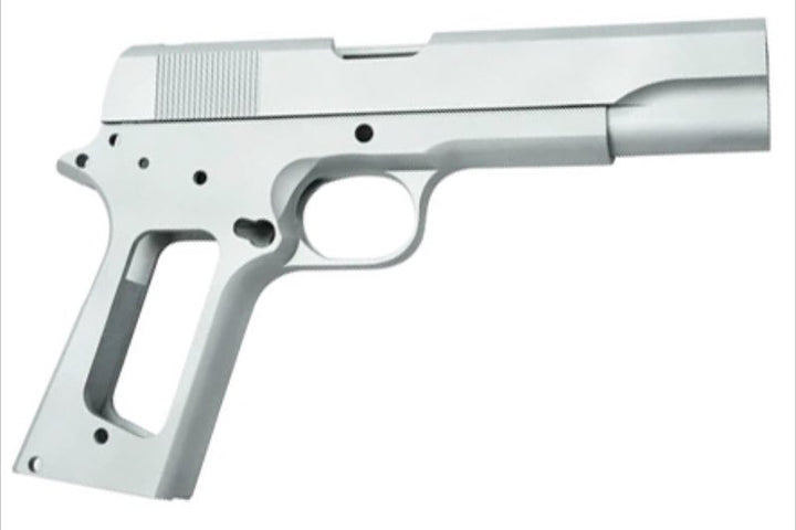 Guarder Tokyo Marui 1911 Series'70 GBB Airsoft Slide & Frame (Aluminum, No Marking, Silver)