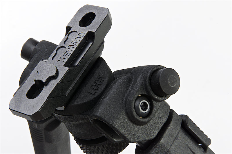 GK Tactical MG Style Adjustable Polymer Bipod for Keymod - Black - Bang Bang Airsoft