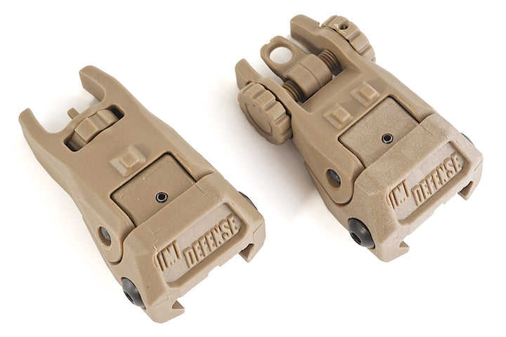 IMI Defense TFS / TRS Polymer Flip Up Sight Set - TAN