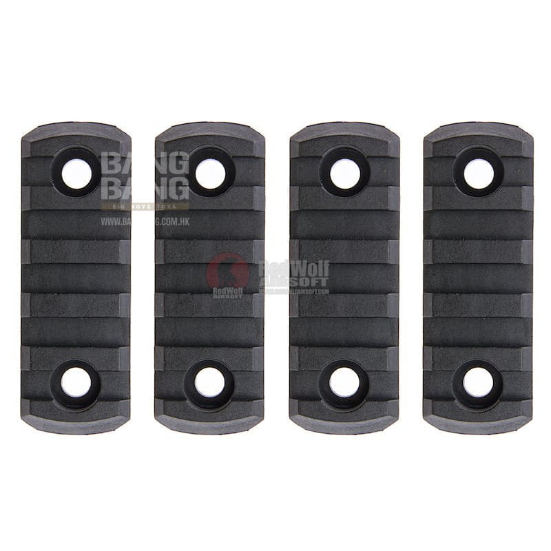 Aabb m-lok nylon picatinny rail sections 5 slots - black