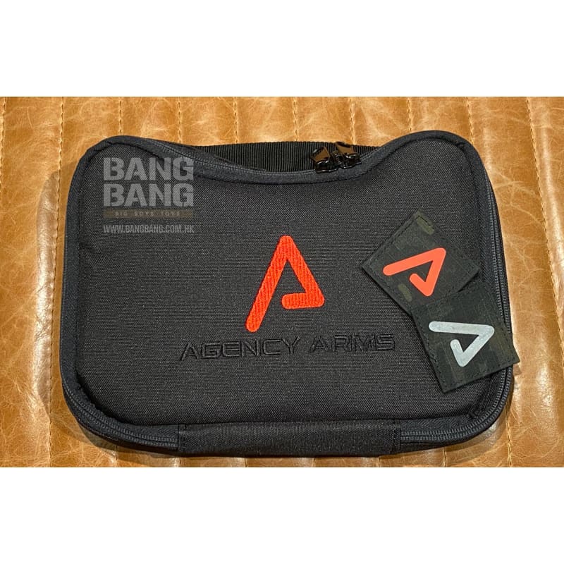 Agency arms pistol case with 2 agency arms patches pistol