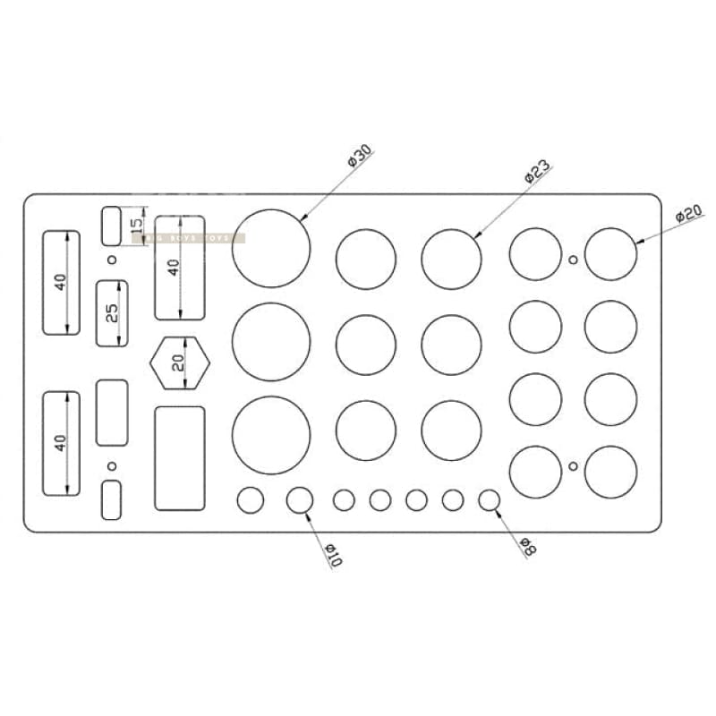 Aip acrylic shelf tool stand -33holes free shipping on sale