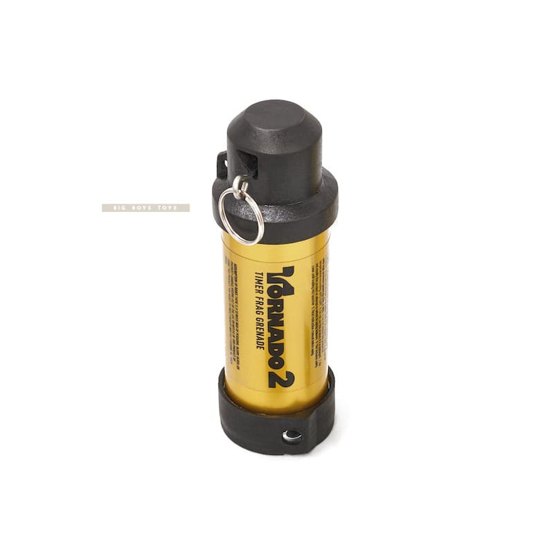 Airsoft innovations tornado 2 timer frag grenade - gold