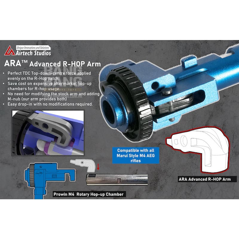 Airtech studios ara advanced r-hop arm for prowin m4 rotary