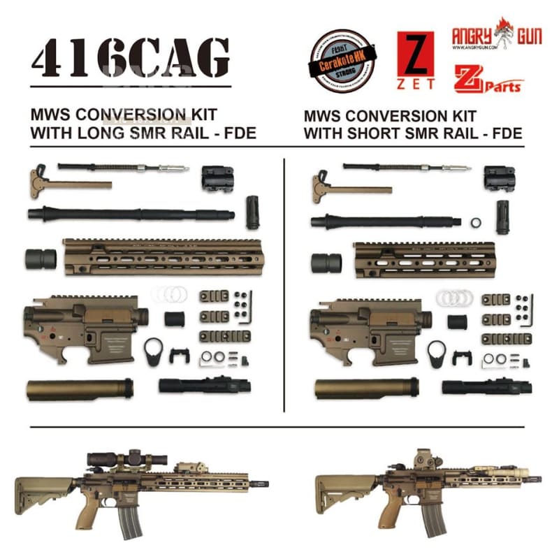 Angry gun 416cag mws conversion kit with 10.5’’ smr rail -