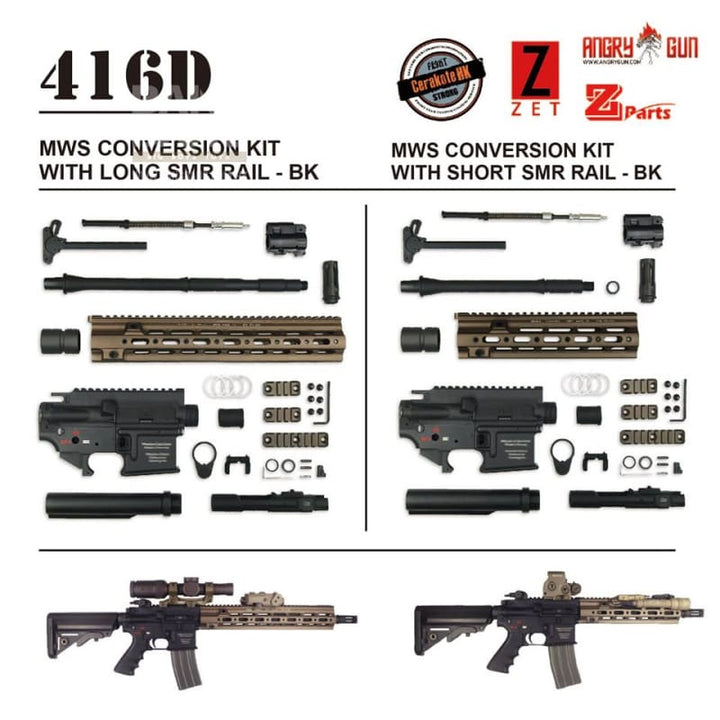 Angry gun 416d mws conversion kit with 14.5’’ smr rail -