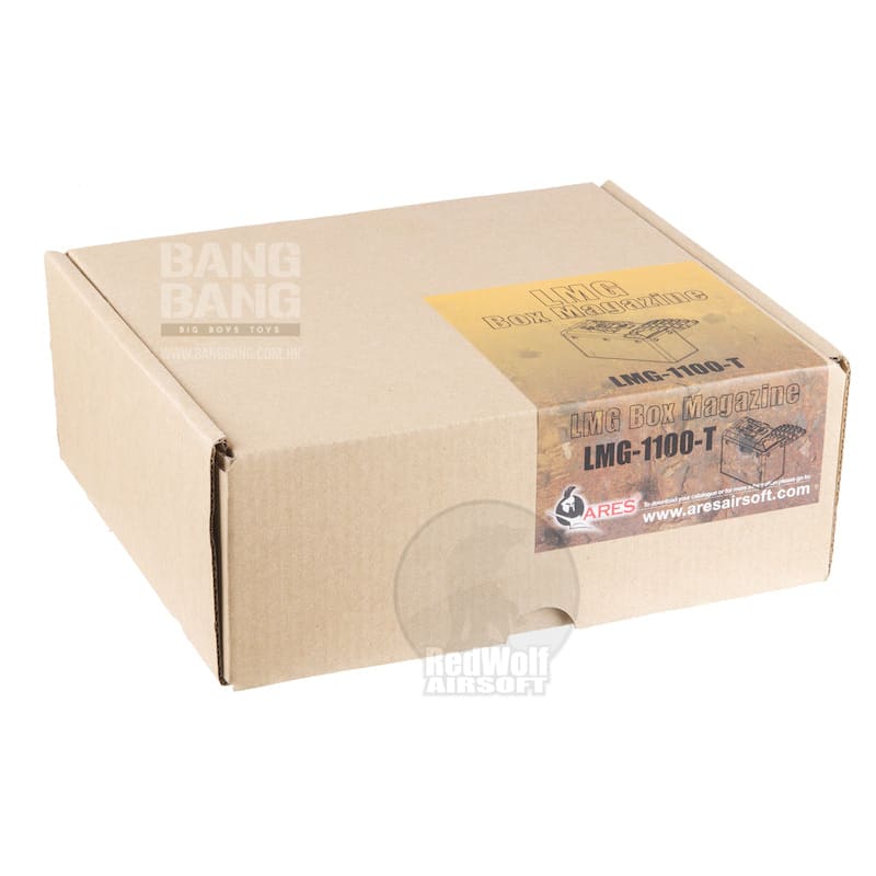 Ares lmg box 1100rd magazine - tan free shipping on sale