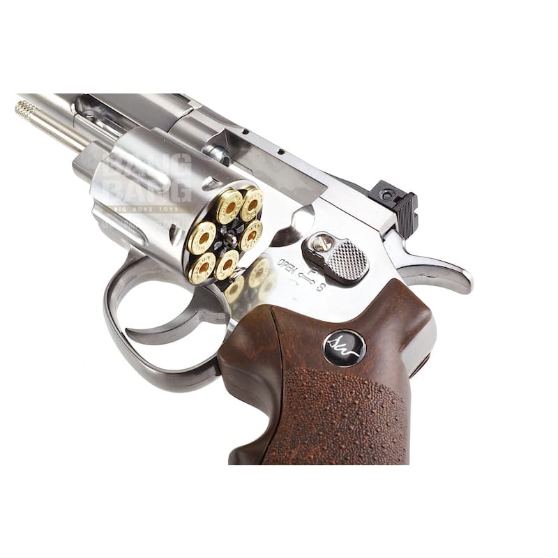 Asg dan wesson 8 inch co2 revolver - silver free shipping