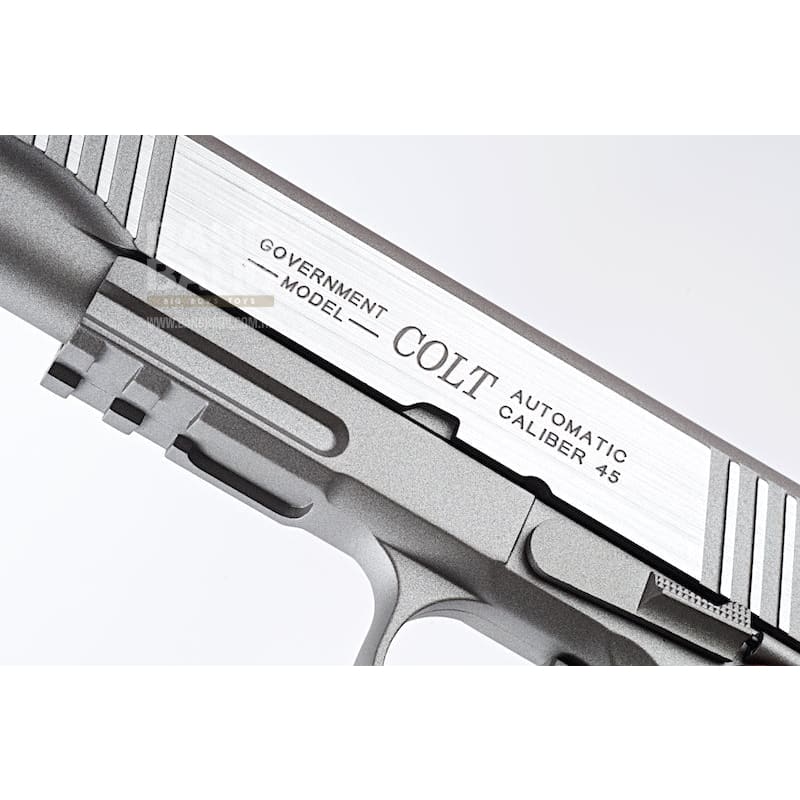 Cybergun colt 1911 rail co2 gbb pistol - silver free