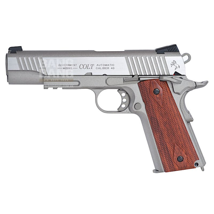 Cybergun colt 1911 rail co2 gbb pistol - silver free