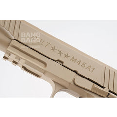 Cybergun colt m45a1 rail co2 gbb pistol - desert tan free