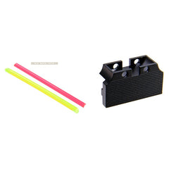 Dynamic precision aluminum fiber optic rear sight for tokyo