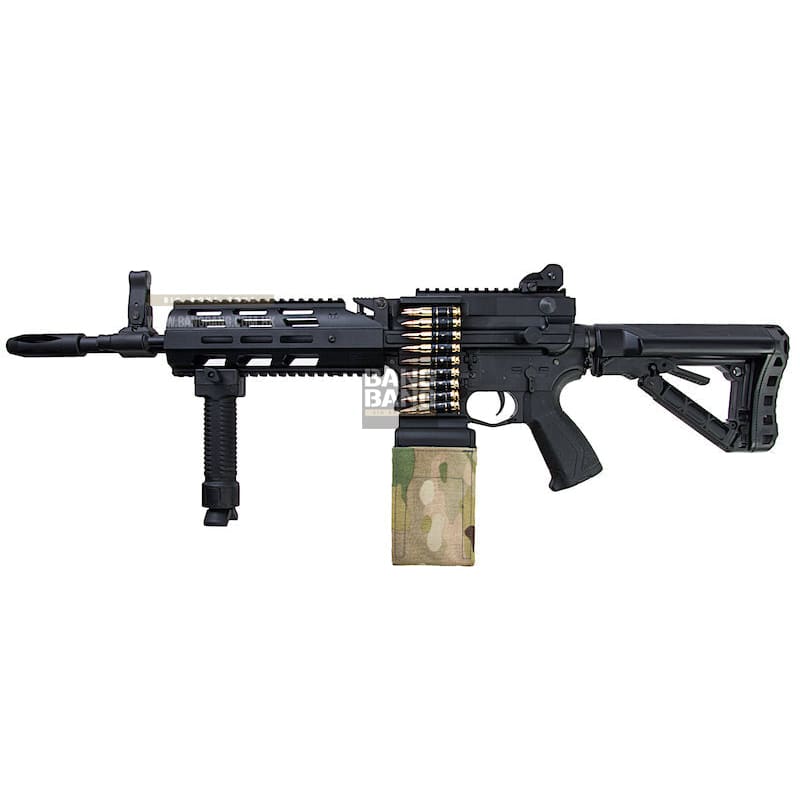 G&g cm16 lmg aeg - black aeg (auto electric gun) free