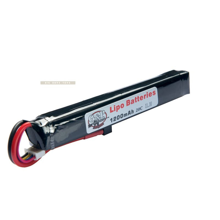 G&p 11.1v 1200mah (20c) li-poly / lipo battery (small t