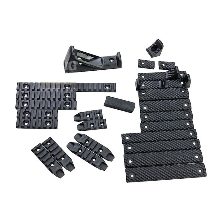 G&p m-lok / keyomd rail cover set - black free shipping