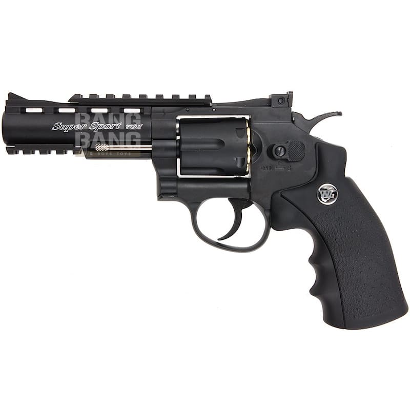 Gun heaven (wingun) 701 4 inch 6mm co2 revolver (black grip)