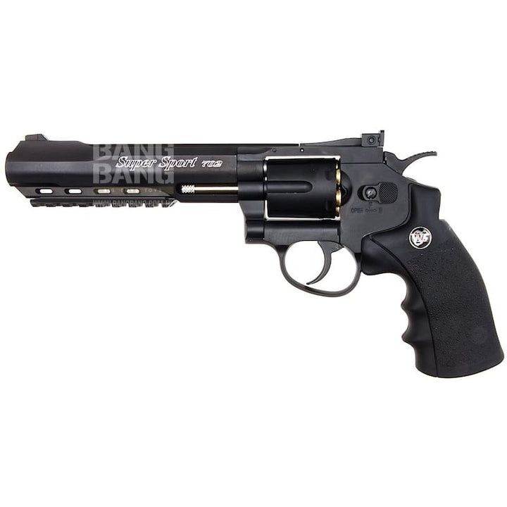 Gun heaven (wingun) 702 6 inch 6mm co2 revolver (black grip)