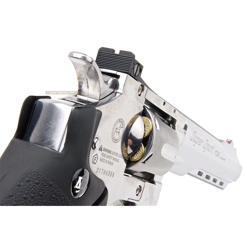 Gun heaven (wingun) 702 6 inch 6mm co2 revolver (black grip)